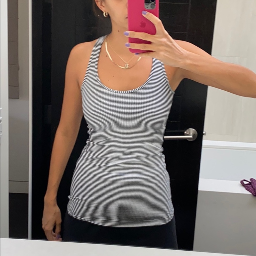 Lululemon checkered Racerback Workout Top - Picture 2 of 5